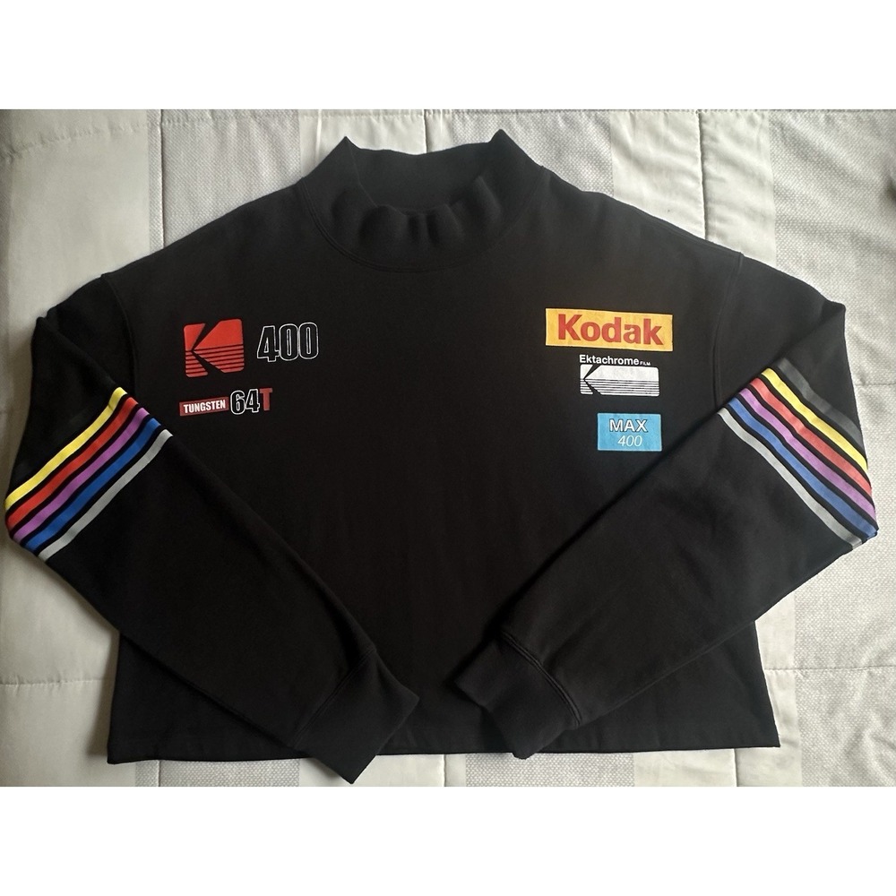 Kodak Sweater‎ Women's Large Black Belly Long Sleeve 36 Exposures